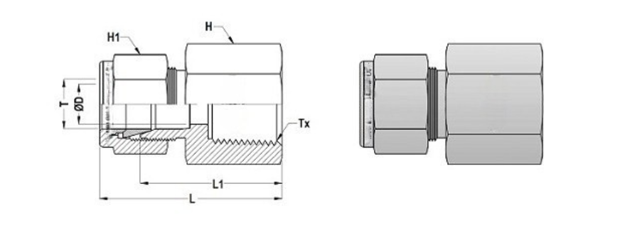 Pipe Gauge 90° Syphon Main View